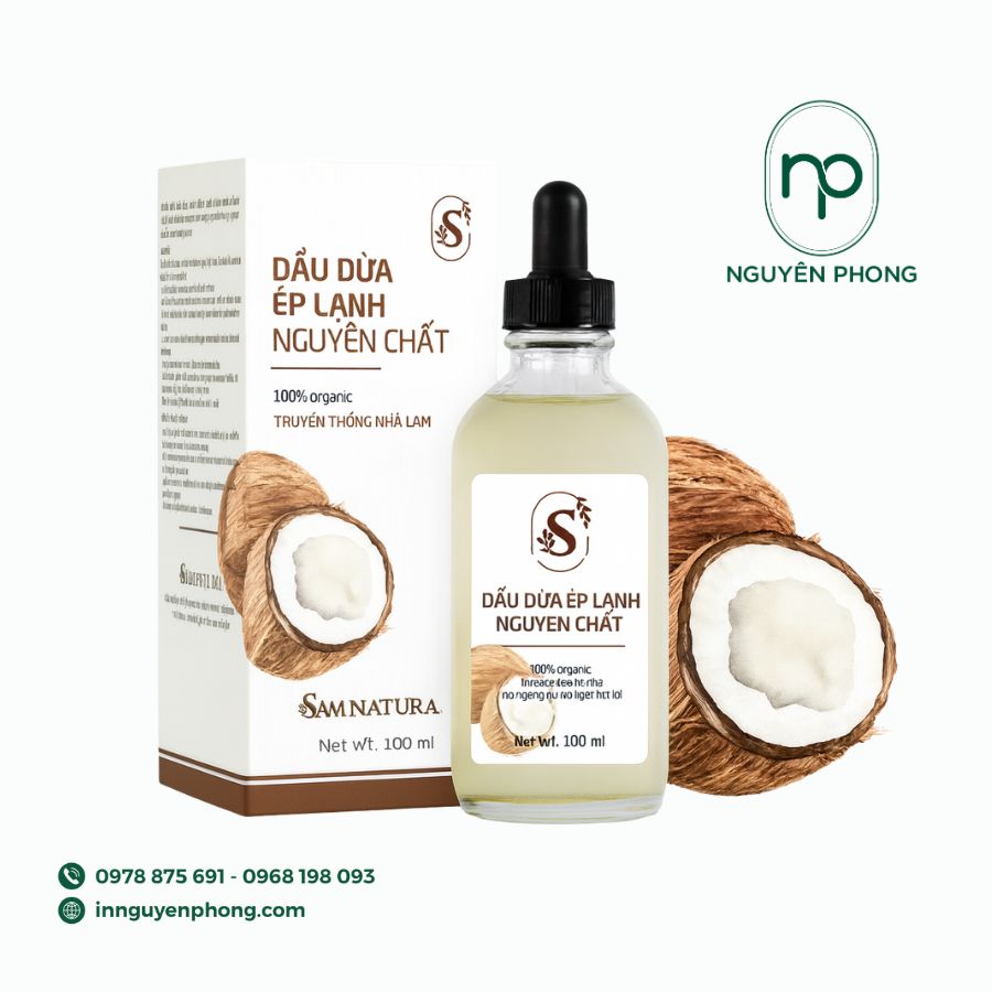 In hộp giấy đựng dầu dừa giá rẻ, chất lượng vượt trội